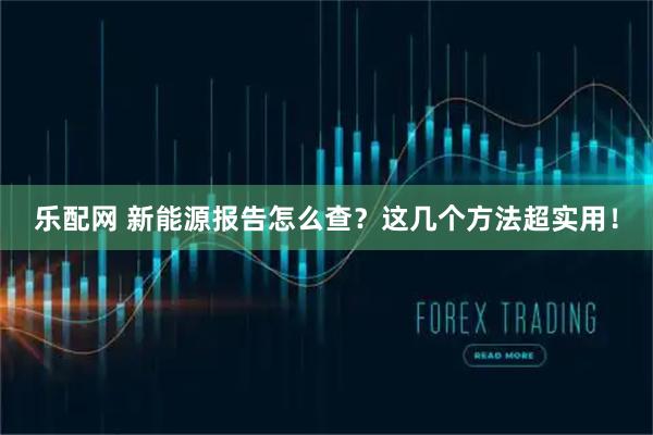 乐配网 新能源报告怎么查？这几个方法超实用！