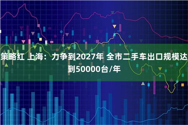 策略红 上海：力争到2027年 全市二手车出口规模达到50000台/年