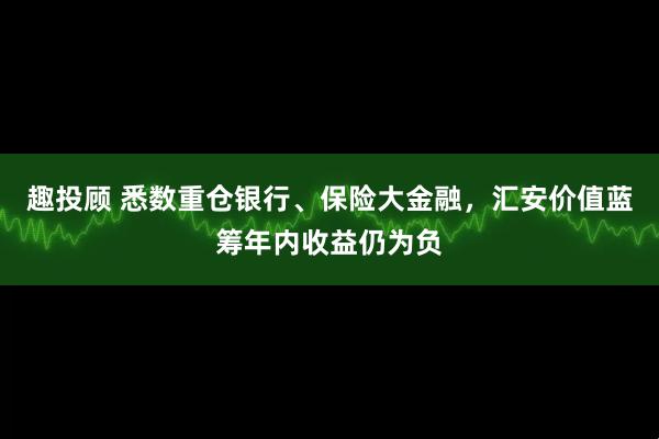 趣投顾 悉数重仓银行、保险大金融，汇安价值蓝筹年内收益仍为负
