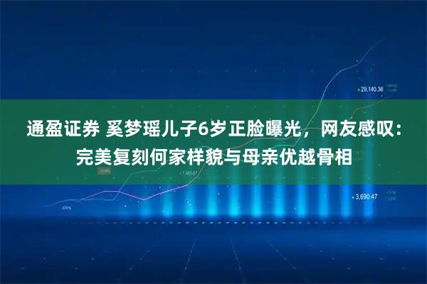 通盈证券 奚梦瑶儿子6岁正脸曝光，网友感叹：完美复刻何家样貌与母亲优越骨相